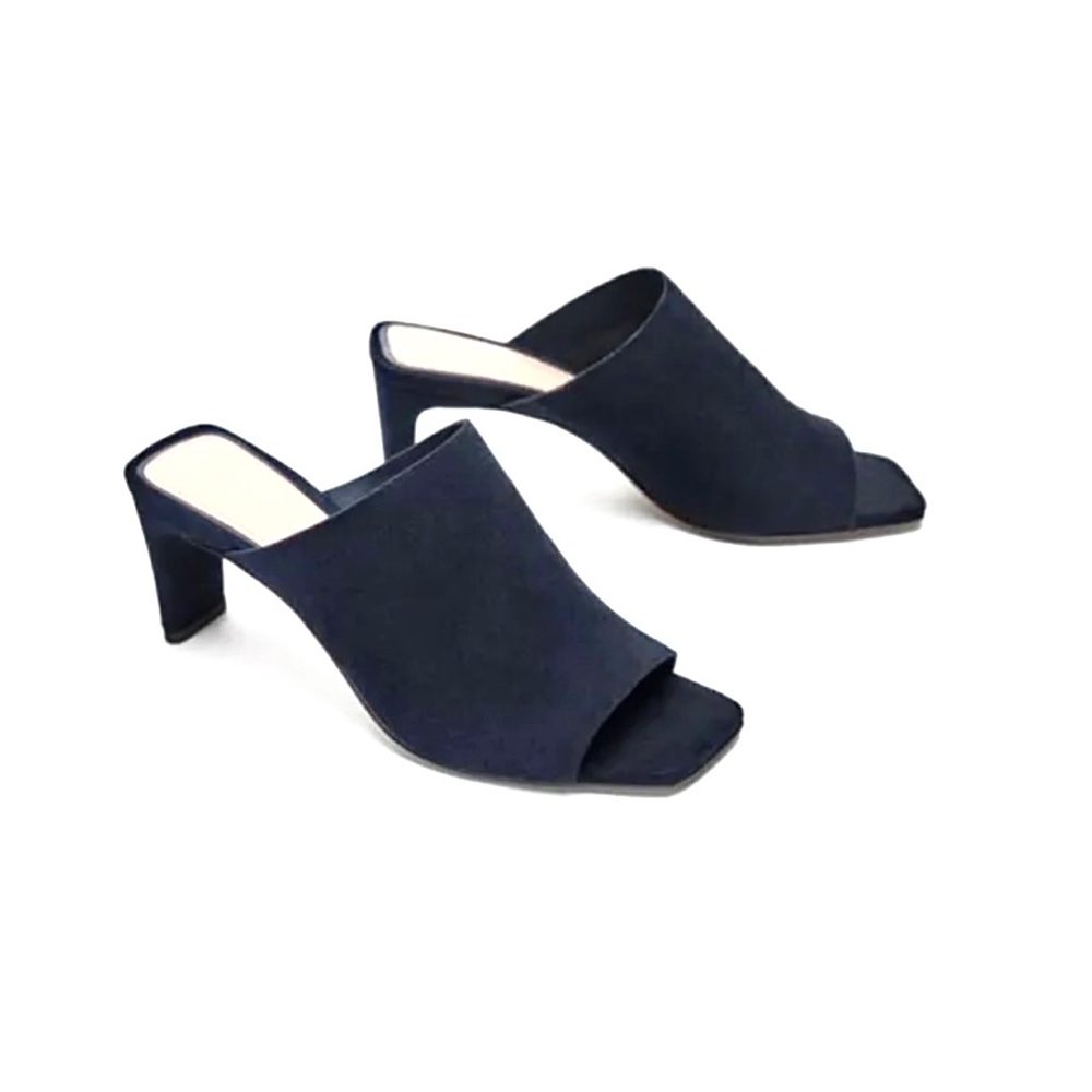 ZARA suede mule heels